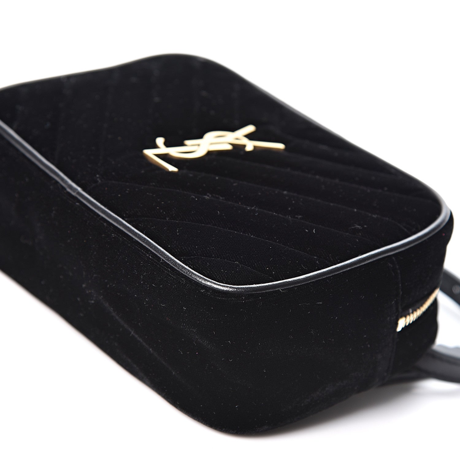 Saint Laurent Velour Matelasse Monogram Lou Belt Bag Black 9 of 9