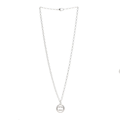 Gucci Sterling Silver Interlocking Circle GG Pendant Necklace 3 of 4