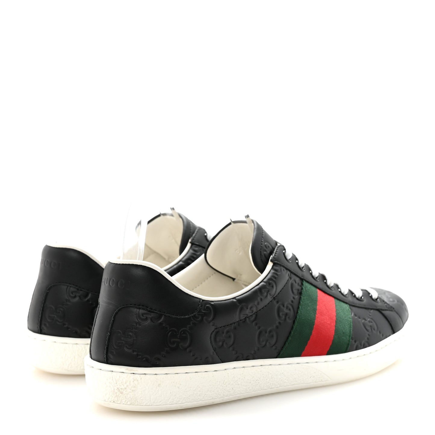 Guccissima Signature Web Mens Ace Sneakers 8.5 Black