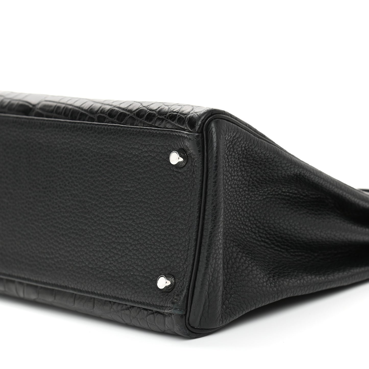 Matte Taurillon Clemence Box Kelly Retourne 35 Black