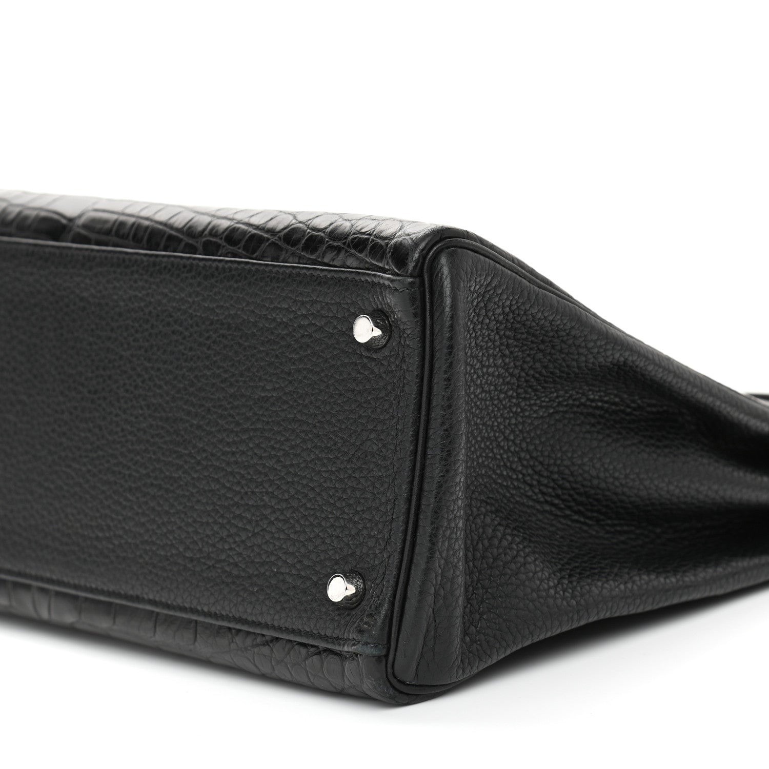 Hermes Matte Taurillon Clemence Box Kelly Retourne 35 Black 12 of 16