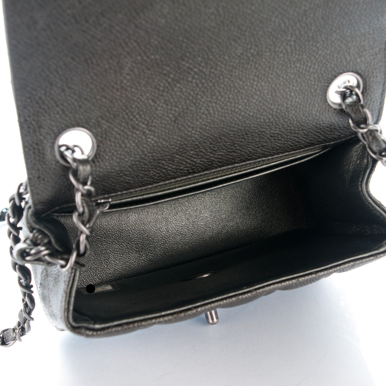 Chanel Caviar Quilted Mini Square Flap Dark Charcoal 5 of 8