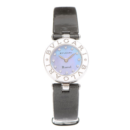 Bulgari Stainless Steel Calfskin Diamond Blue Mother of Pearl 22mm B.Zero1 Quartz Watch 1 of 6