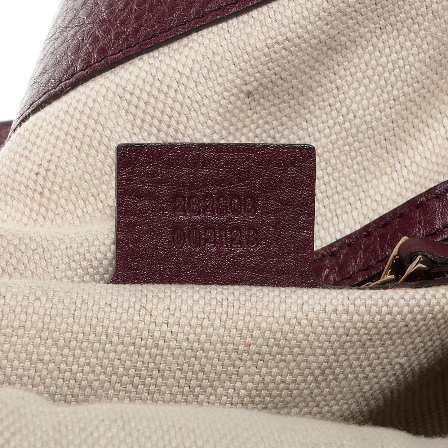 Pebbled Calfskin Large Soho Shoulder Bag Bordeaux