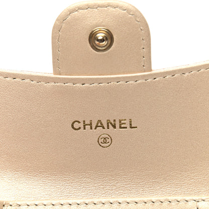 Chanel Metallic Lambskin Quilted Flap Card Holder On Chain Gold 7 of 11