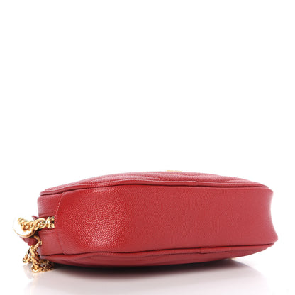 Saint Laurent Grain De Poudre Matelasse Monogram Mini Lou Camera Bag Eros Red 4 of 10