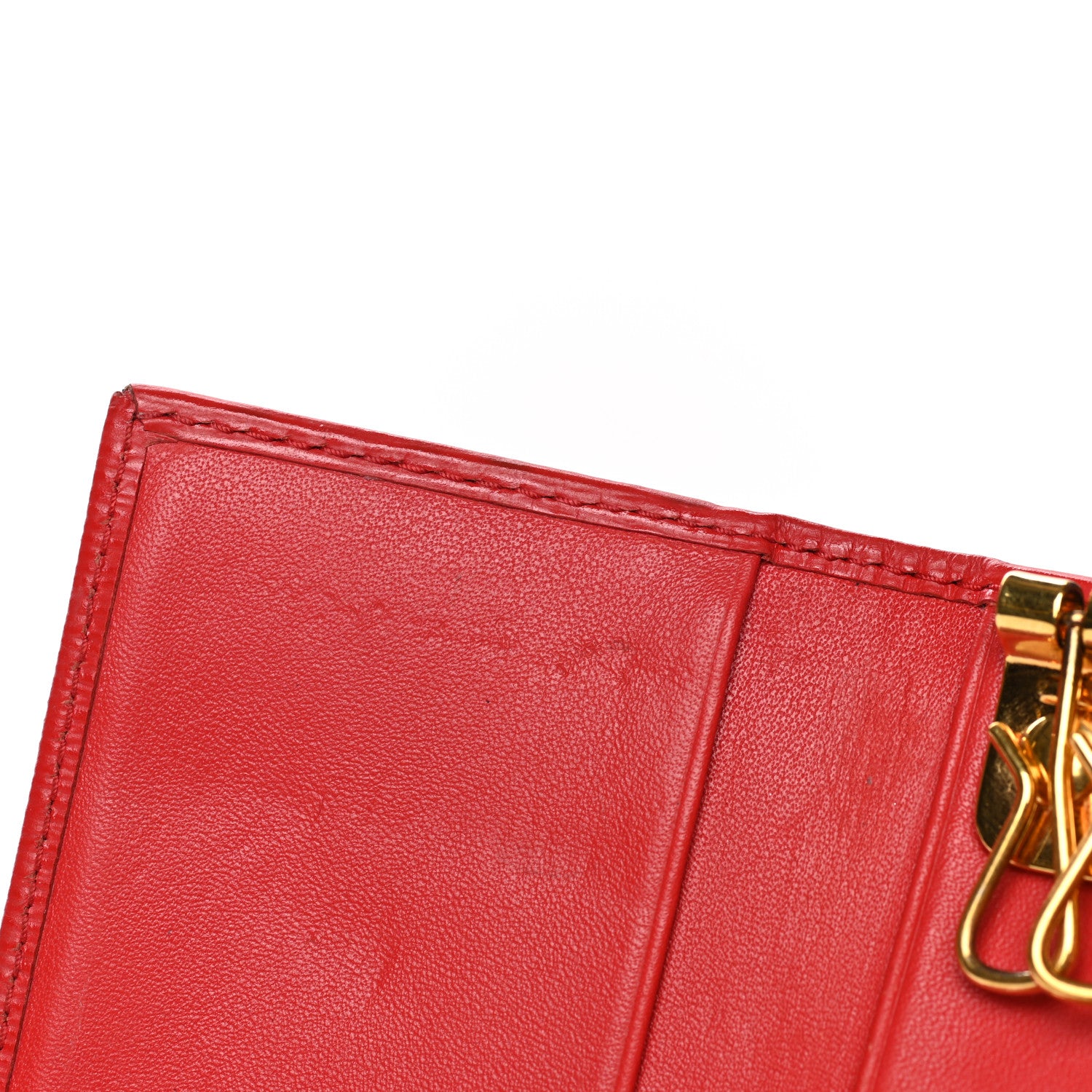 Prada Saffiano Metal 6 Key Holder Fuoco 8 of 9