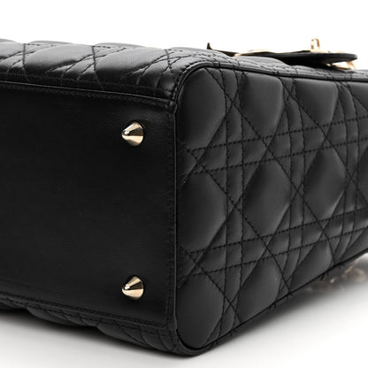 Christian Dior Lambskin Cannage Medium Lady Dior Black 10 of 10