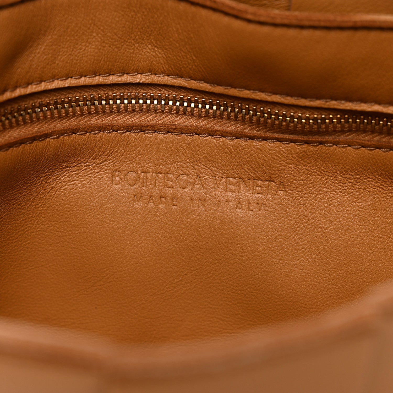 Bottega Veneta Lambskin Maxi Intrecciato Cassette Crossbody Bag Caramel 7 of 9