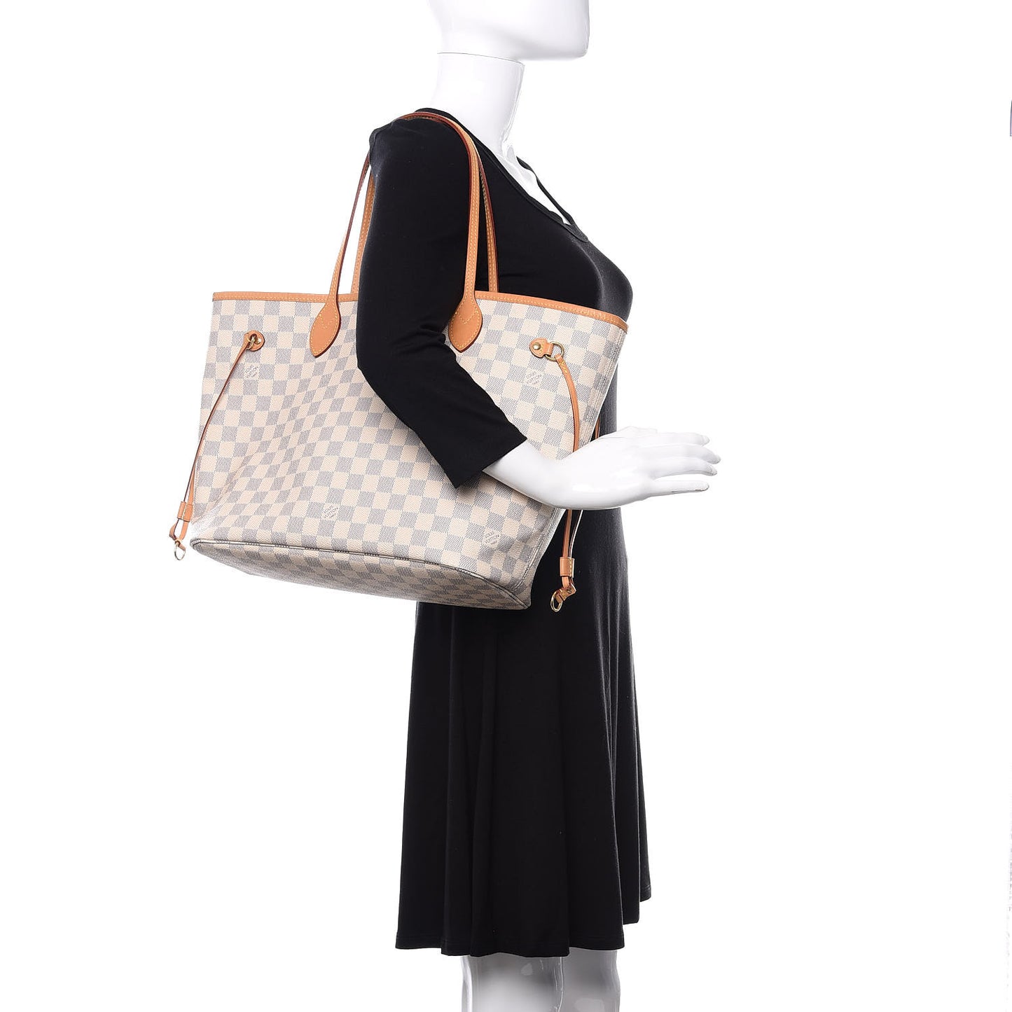 Damier Azur Neo Neverfull MM Rose Ballerine