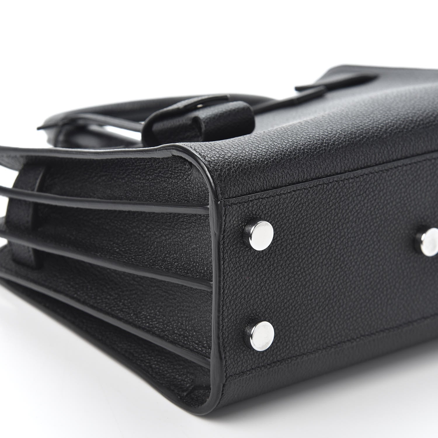 Saint Laurent Grained Calfskin Nano Sac De Jour Black 5 of 9