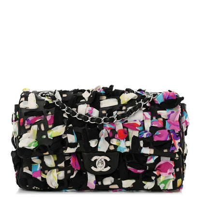 Chanel Silk Lambskin Ribbon Classic Flap Bag Turquoise Multicolor 1 of 11