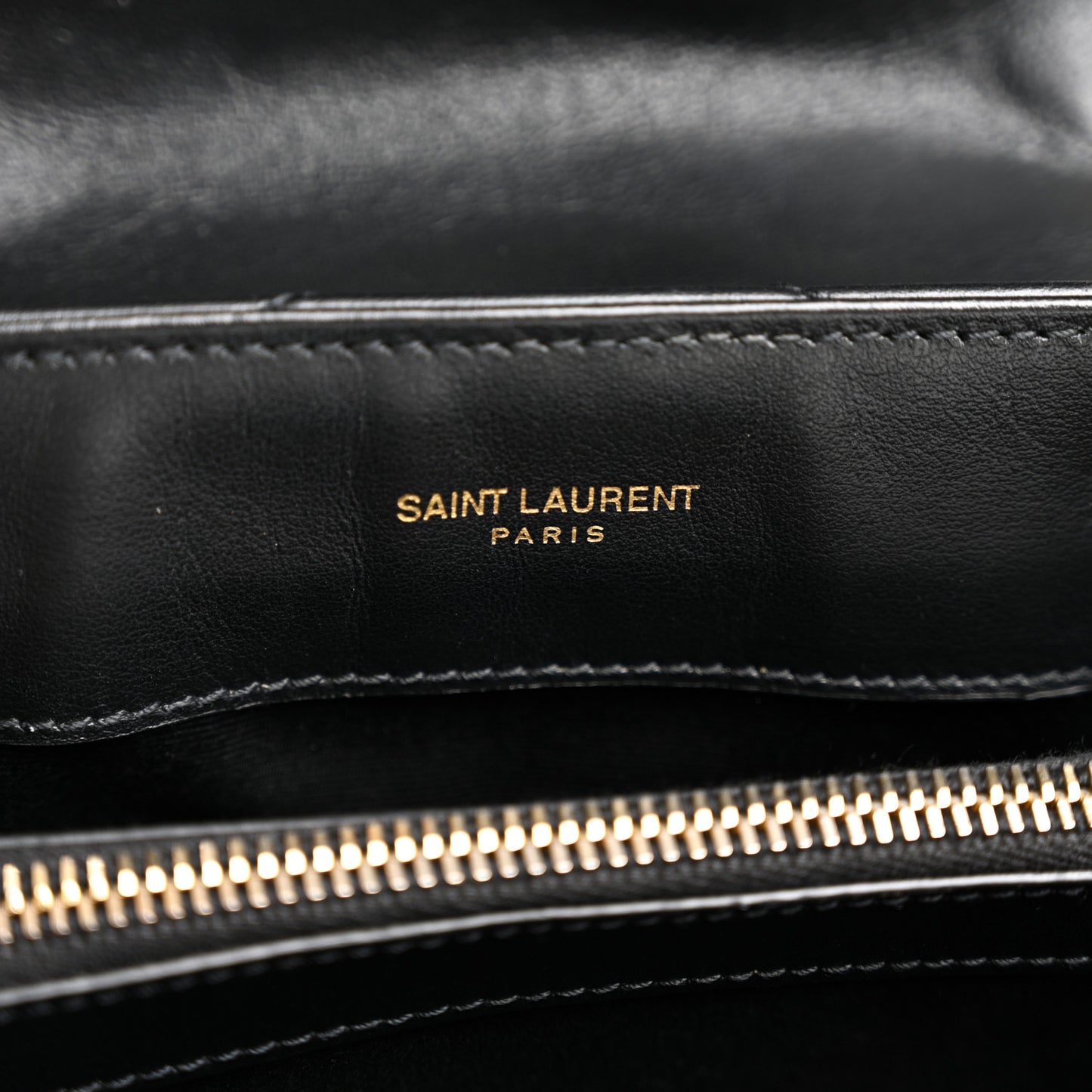 Calfskin Y Quilted Monogram Small Loulou Chain Satchel Black