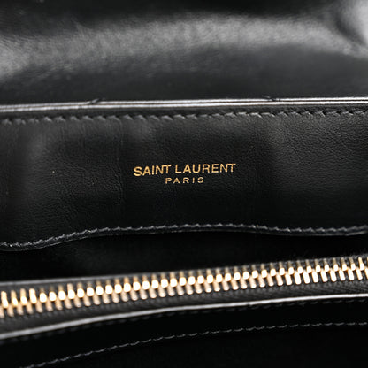 Saint Laurent Calfskin Y Quilted Monogram Small Loulou Chain Satchel Black 6 of 10