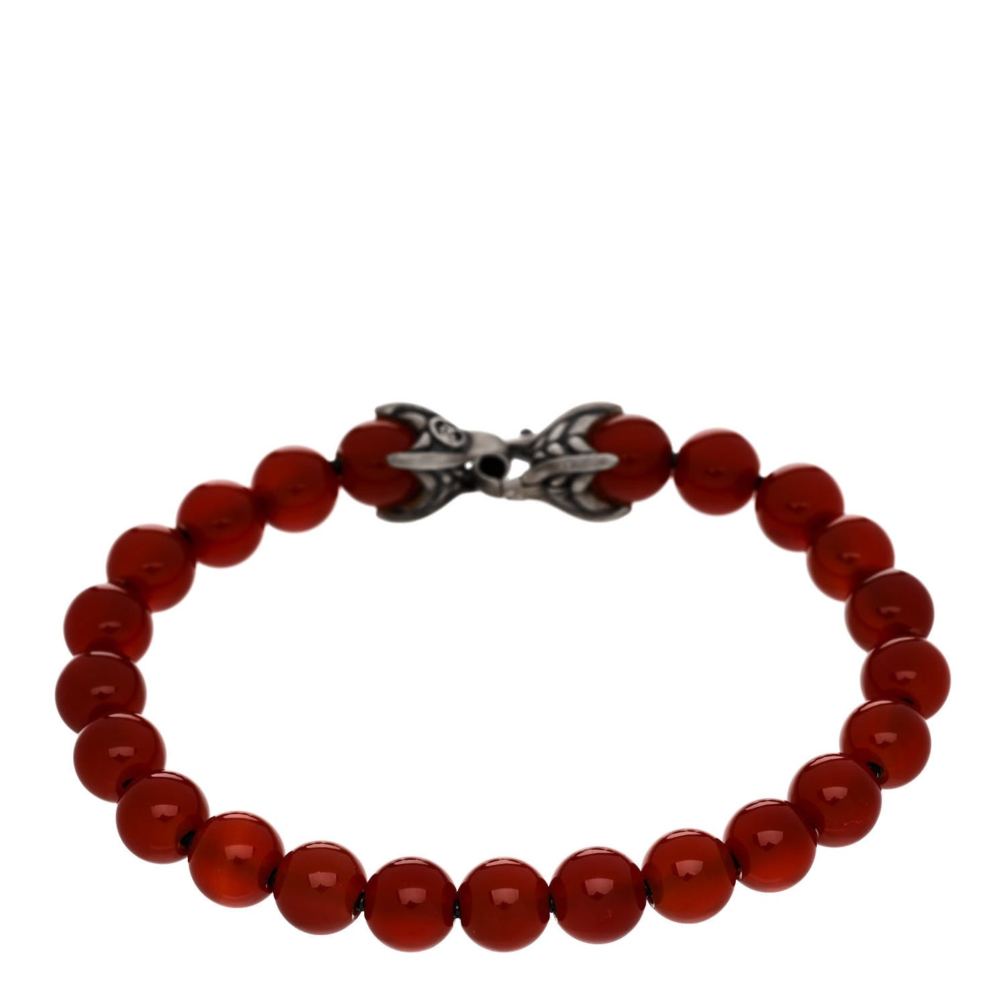 Sterling Silver Carnelian 8mm Spiritual Beads Bracelet