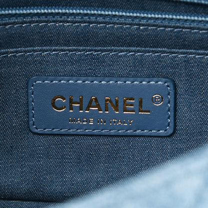 Chanel Denim Quilted Mini Pearl Crush Rectangular Flap Blue 6 of 11