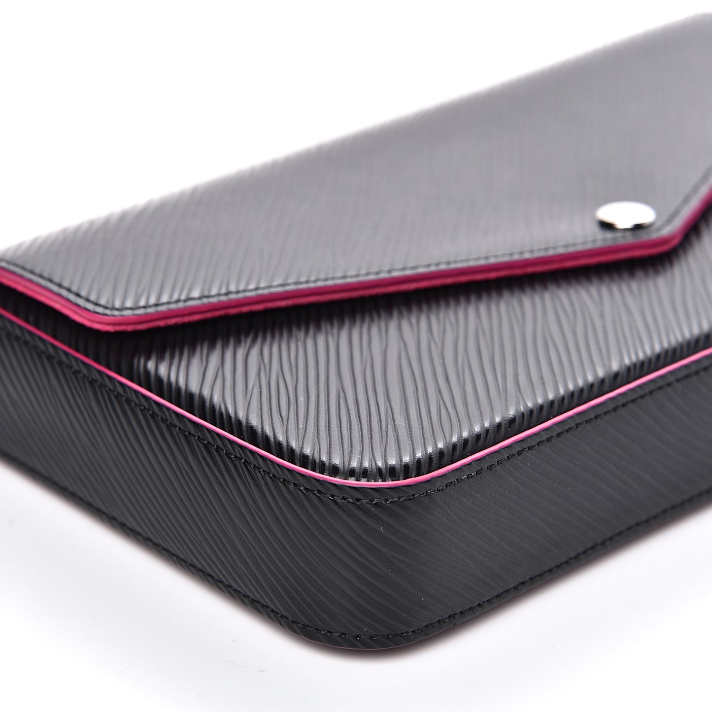 Epi Pochette Felicie Black Hot Pink
