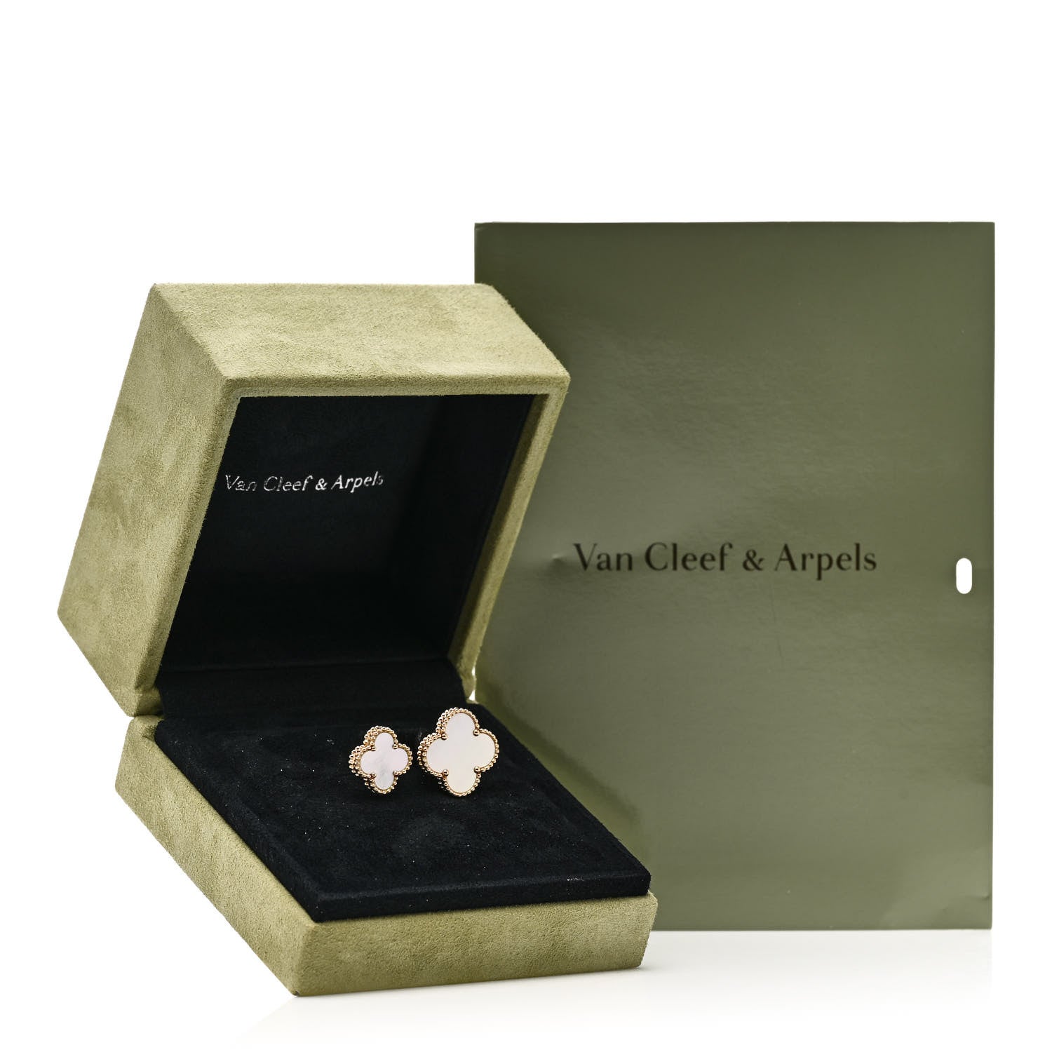 Van Cleef & Arpels 18K Yellow Gold Mother of Pearl Magic Alhambra Between the Finger Ring 52 6 6 of 6
