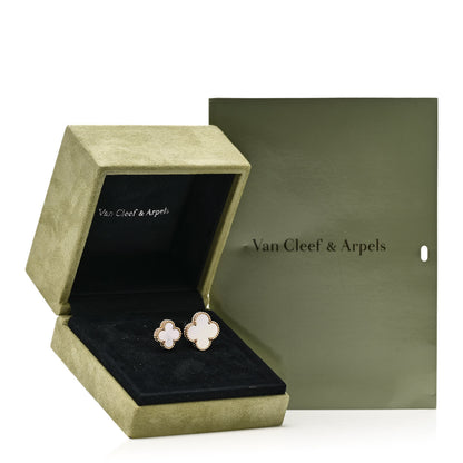 Van Cleef & Arpels 18K Yellow Gold Mother of Pearl Magic Alhambra Between the Finger Ring 52 6 6 of 6