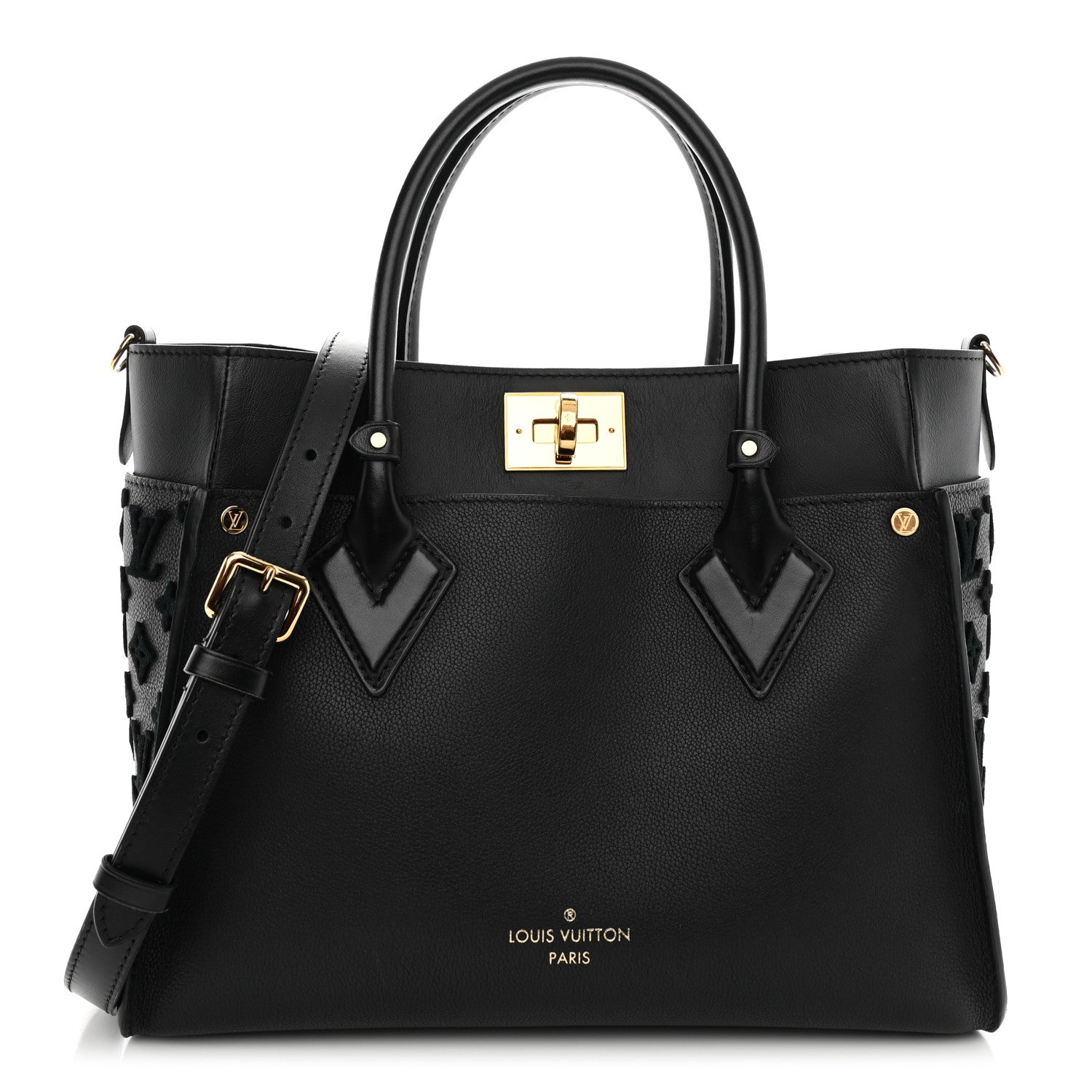 Louis Vuitton Calfskin Monogram Tufting On My Side Black 1 of 11