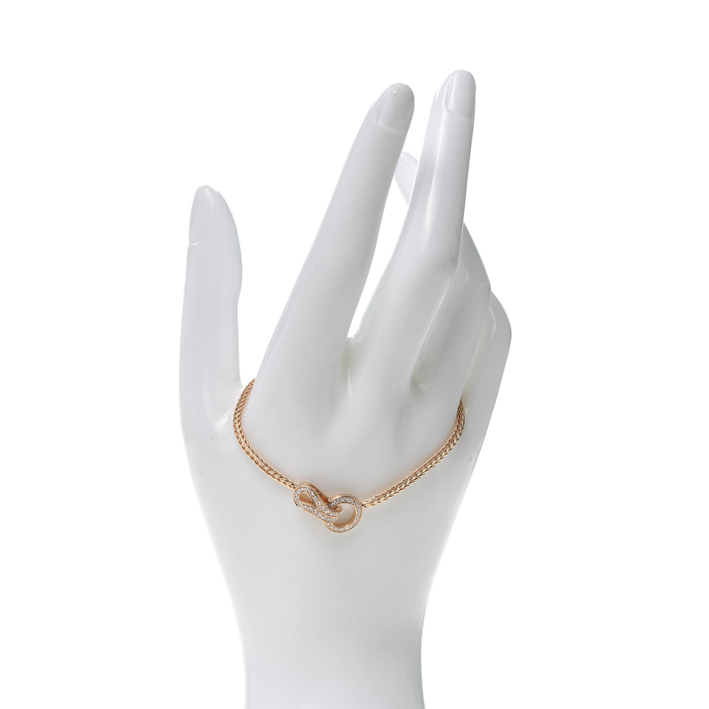18K Yellow Gold Diamond Agrafe Bracelet