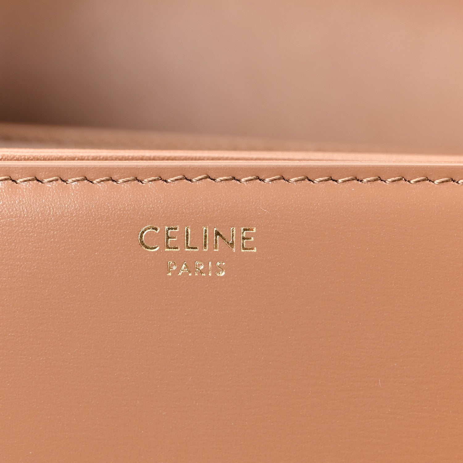 Celine Shiny Calfskin Medium Triomphe Bronze 5 of 9