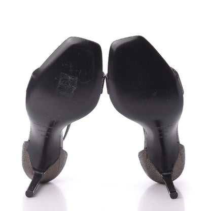 Saint Laurent Evora Amber 85 Astrap Sandals 36.5 Gunmetal 5 of 9
