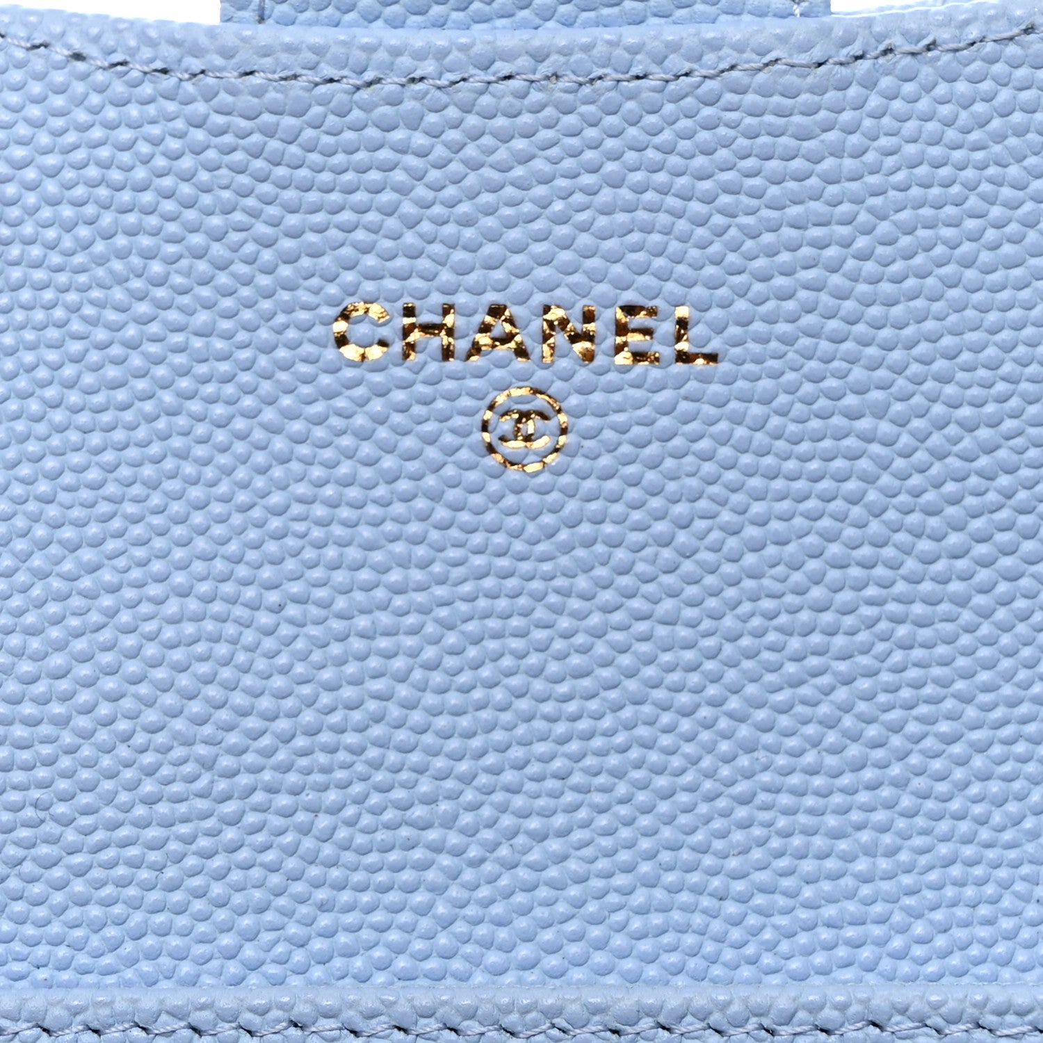 Chanel Caviar Quilted Flap Card Holder Wallet Light Blue 6 of 10