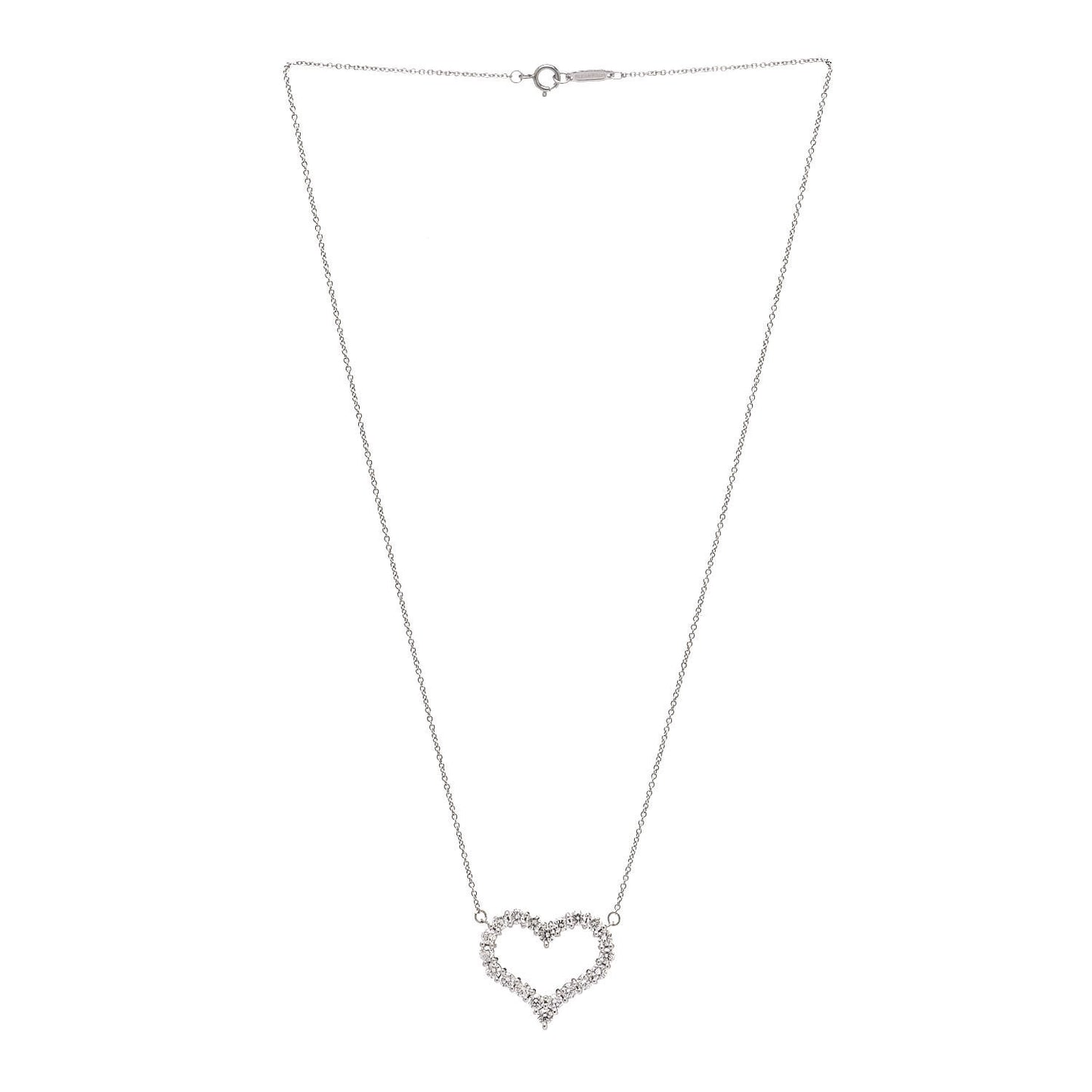 Platinum Diamond 1.96ctw Heart Pendant Necklace