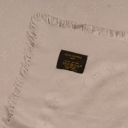 Louis Vuitton Silk Wool Monogram Shawl Beige 5 of 5