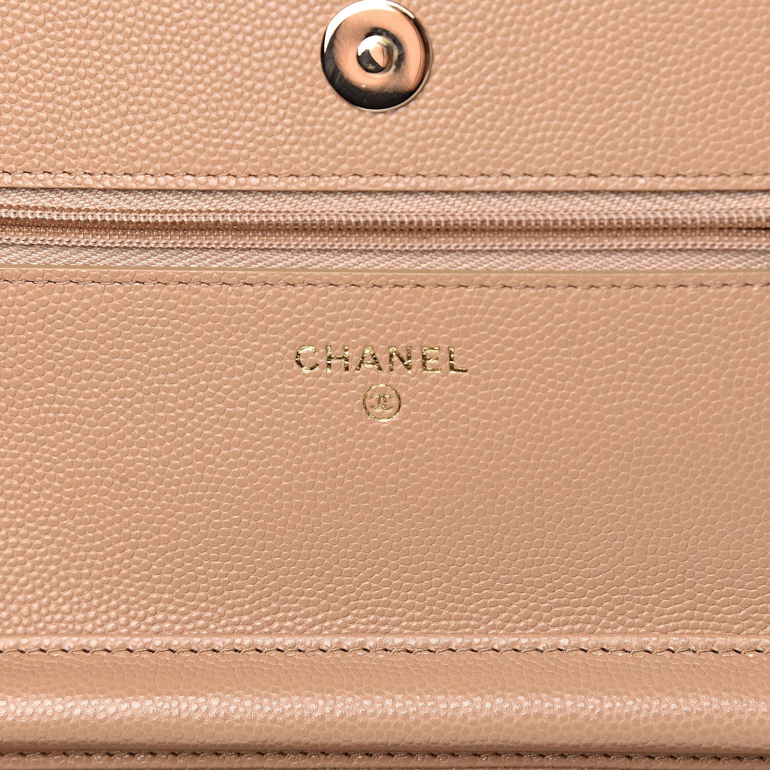 Chanel Caviar Quilted Wallet On Chain WOC Beige 6 of 11