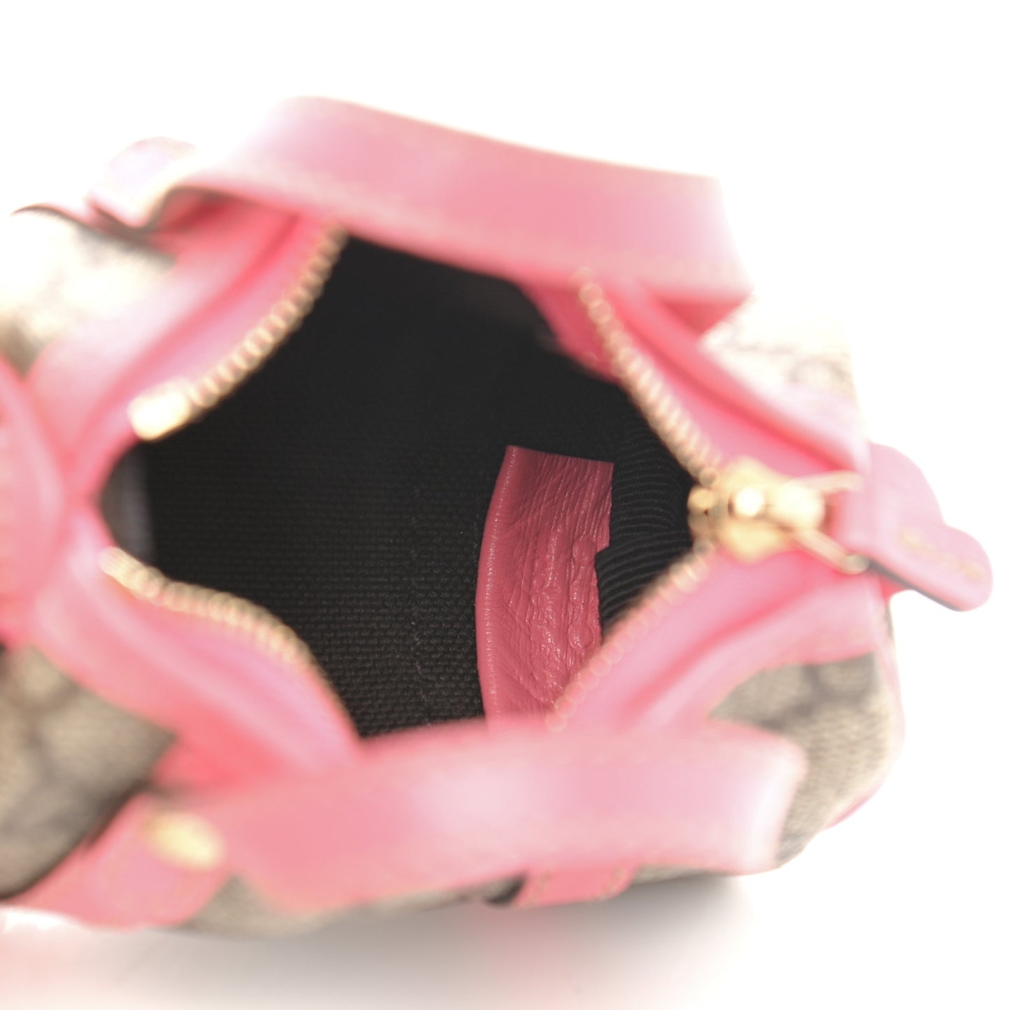 Monogram GG Mini Boston Coin Purse Key Chain Ring Pink