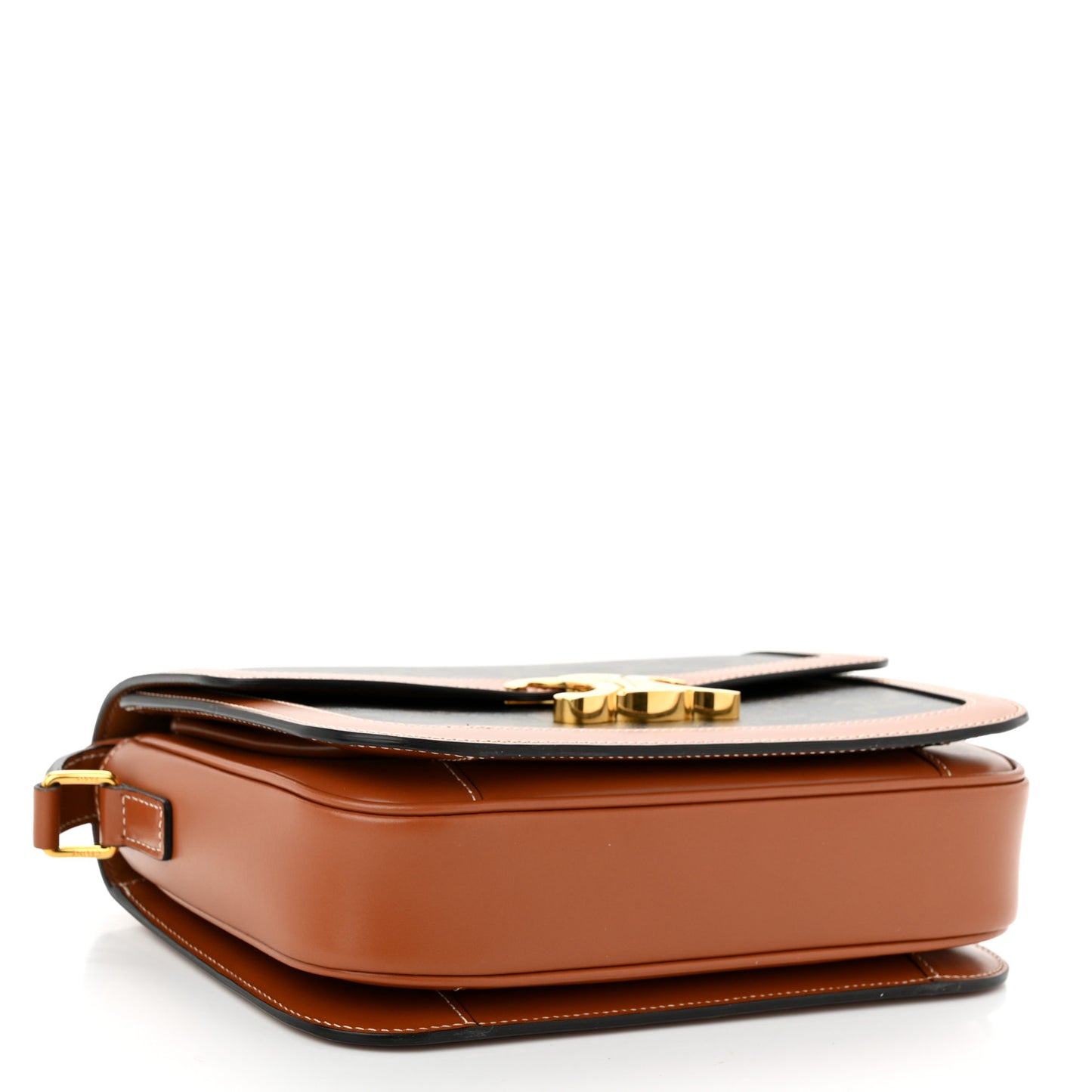 Triomphe Canvas Calfskin Medium Triomphe Bag Tan