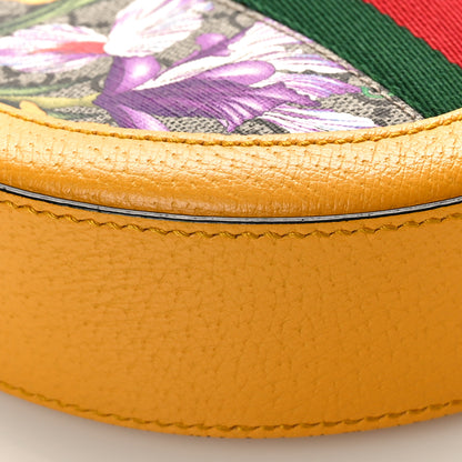 Gucci GG Supreme Monogram Flora Web Mini Ophidia Round Shoulder Bag Beige Multicolor Crop 8 of 9