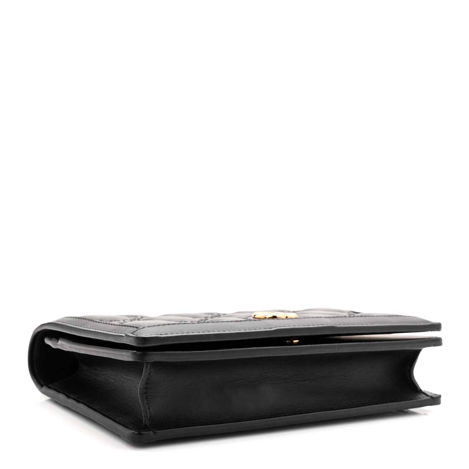Gucci Calfskin GG Matelasse Chain Wallet Black 4 of 9