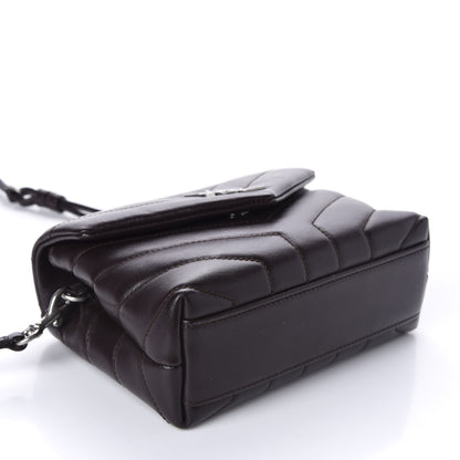 Saint Laurent Calfskin Y Quilted Monogram Toy Loulou Crossbody Bag Black Tulipe 4 of 11