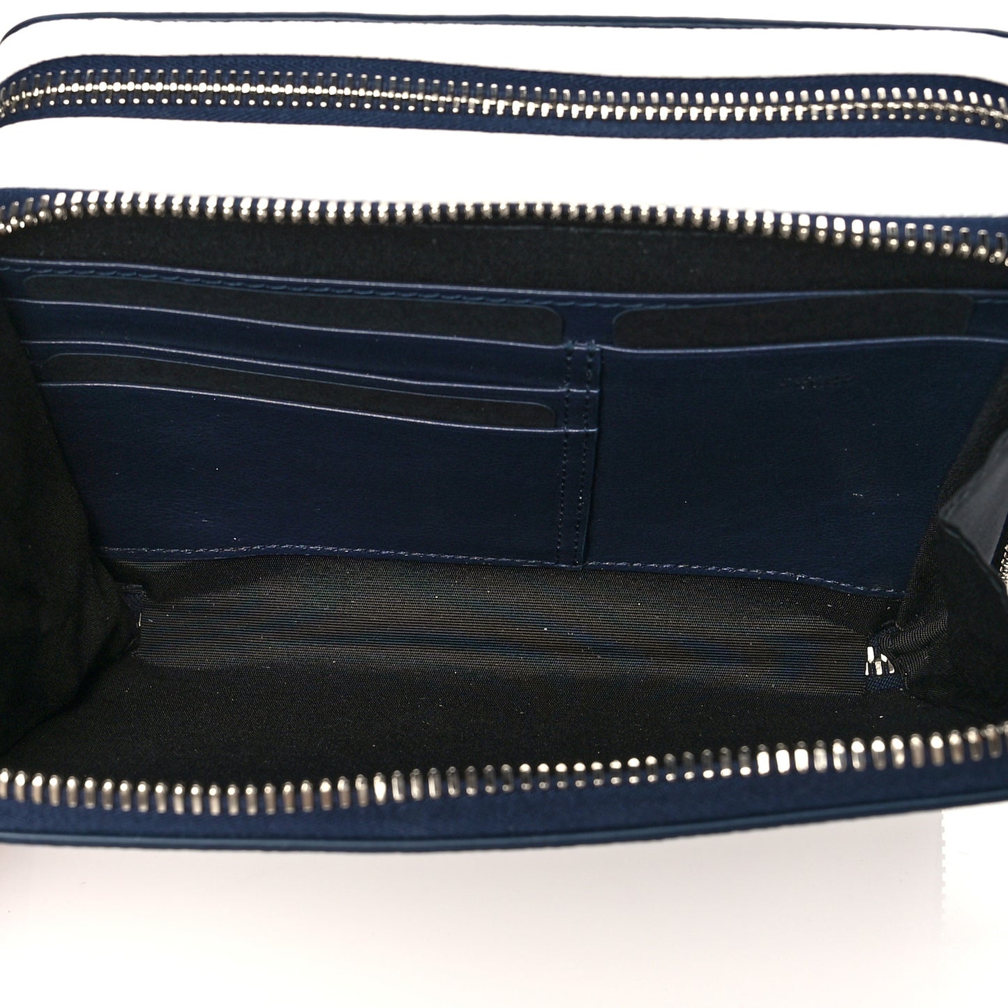 X SHAWN STUSSY Grained Calfskin Double Zip Crossbody Pouch White