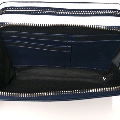 Christian Dior X SHAWN STUSSY Grained Calfskin Double Zip Crossbody Pouch White 7 of 11