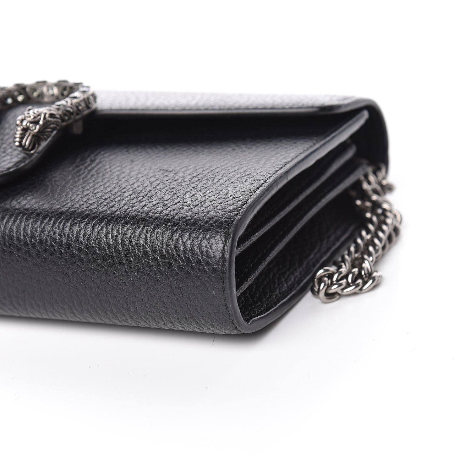 Calfskin Mini Dionysus Chain Wallet Black