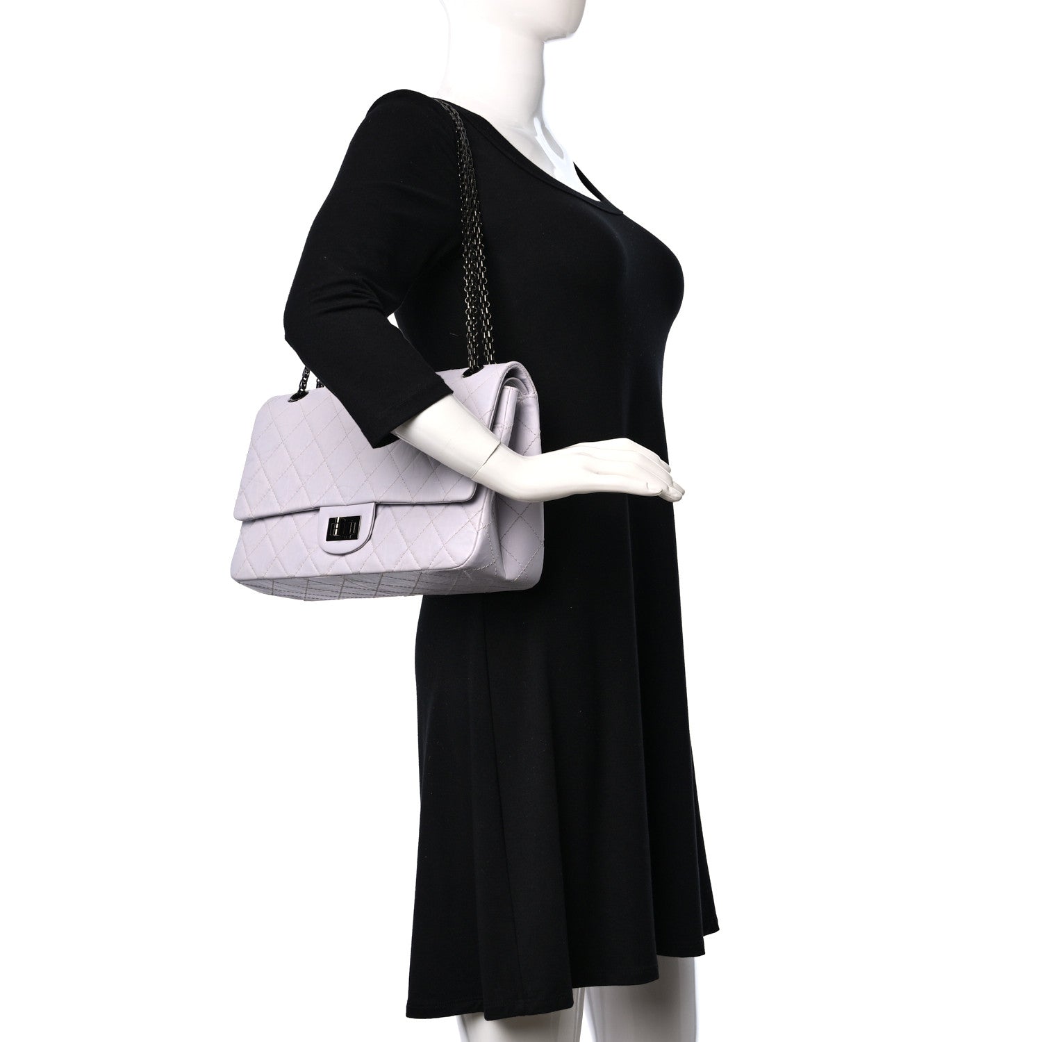 Chanel Aged Calfskin Quilted 2.55 Reissue 227 Flap Light Purple 2 of 9