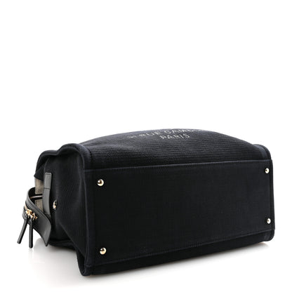 Chanel Mixed Fibers Large Deauville Bowling Bag  Black 4 of 9