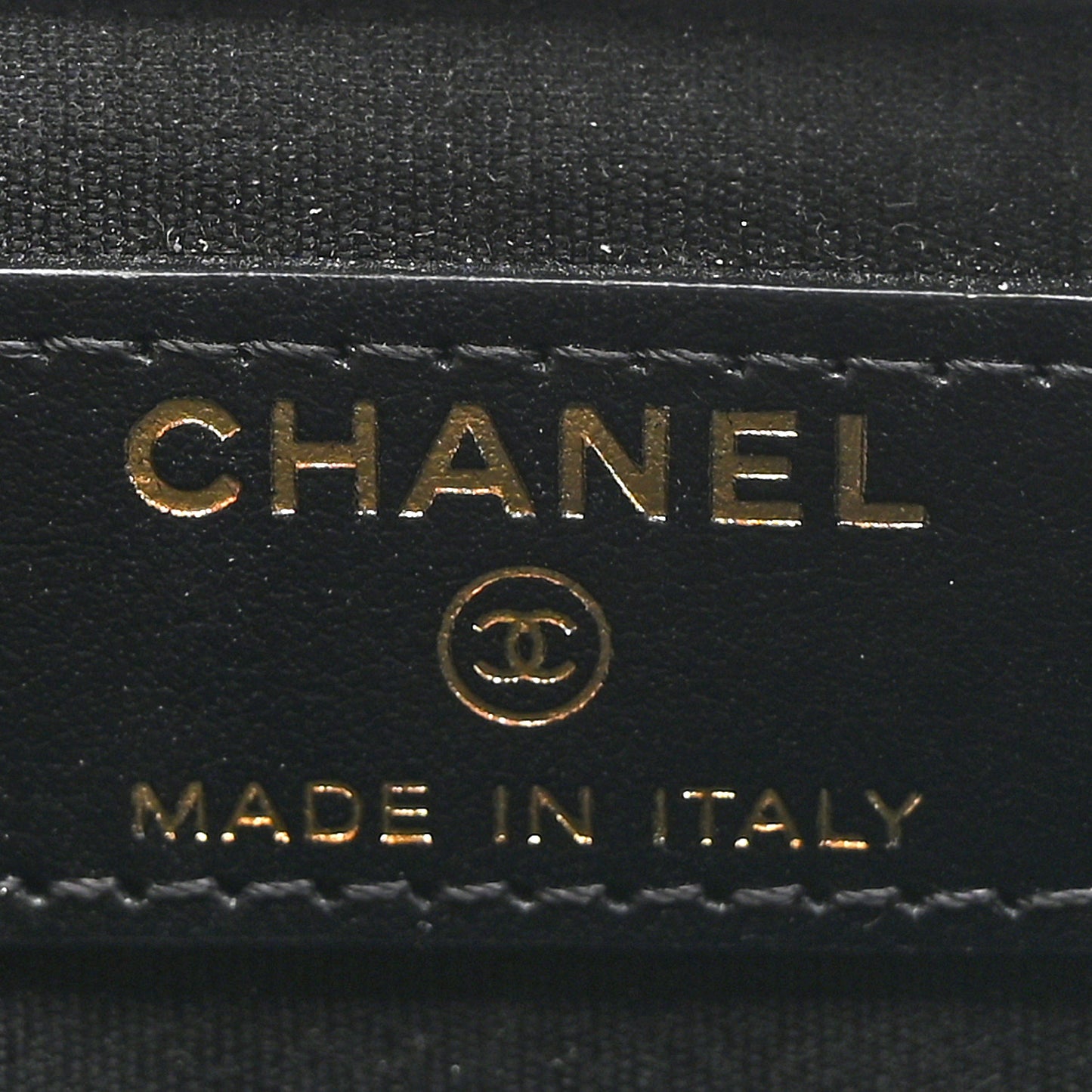 Caviar Camellia Embossed Classic Flat Wallet Pouch Black