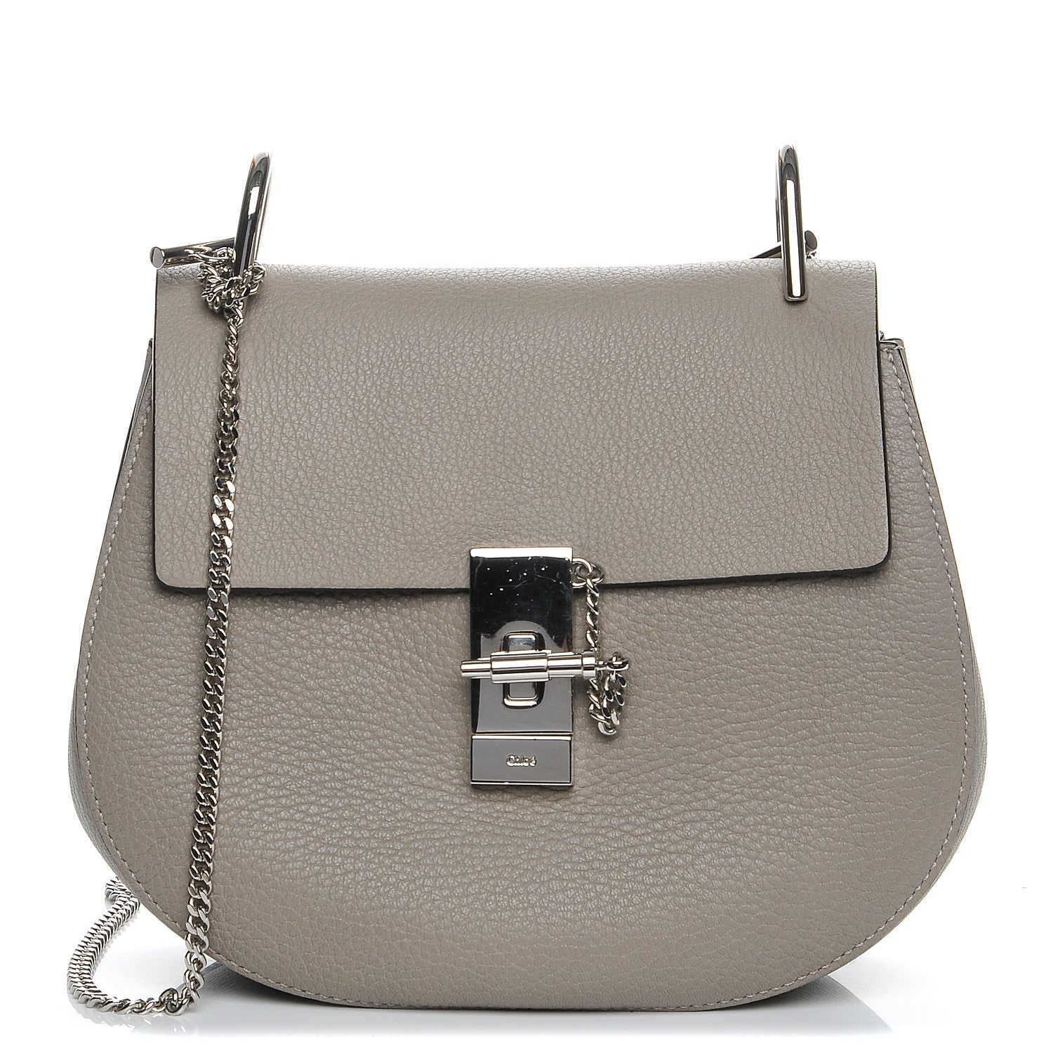 Chloe Grained Lambskin Drew Shoulder Bag Motty Grey 1 of 7