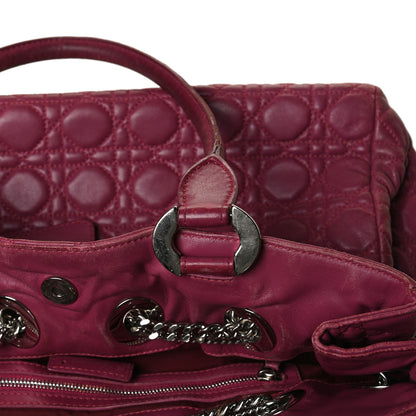Christian Dior Lambskin Cannage Chri Chri Tote Fuchsia 14 of 24