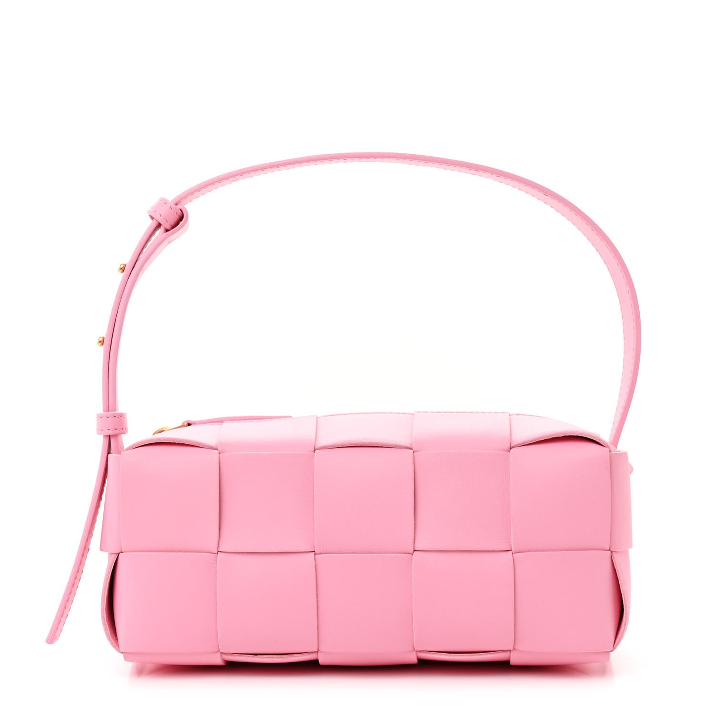 Lambskin Maxi Intrecciato Small Brick Cassette Bag Pink Ribbon