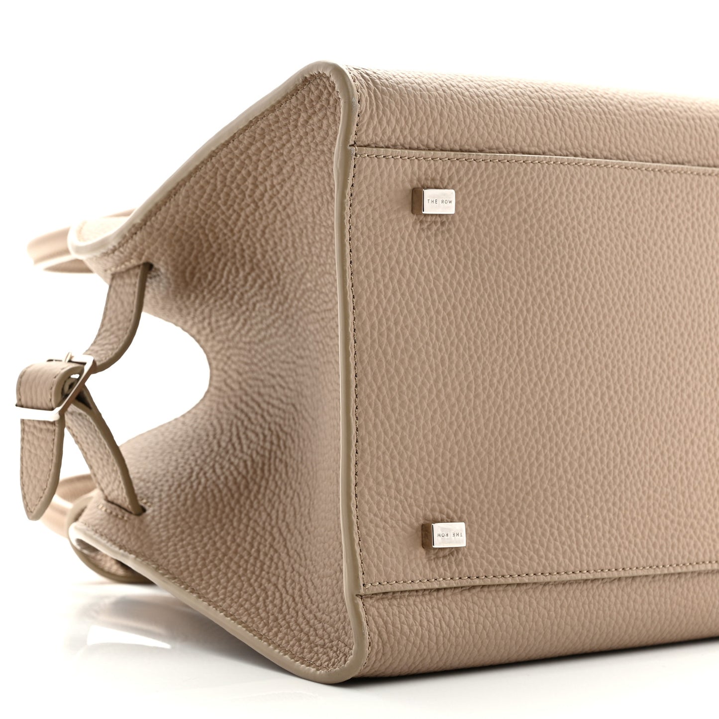 Grained Calfskin Soft Margaux 10 Bag Dark Taupe