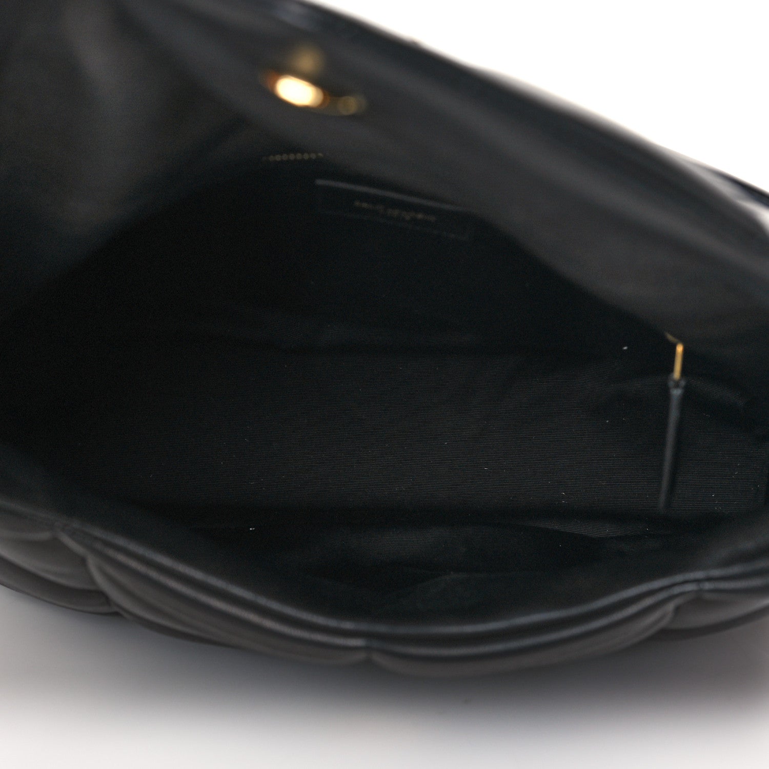 Saint Laurent Lambskin Quilted Medium Loulou Puffer Monogram Chain Satchel Black 5 of 9