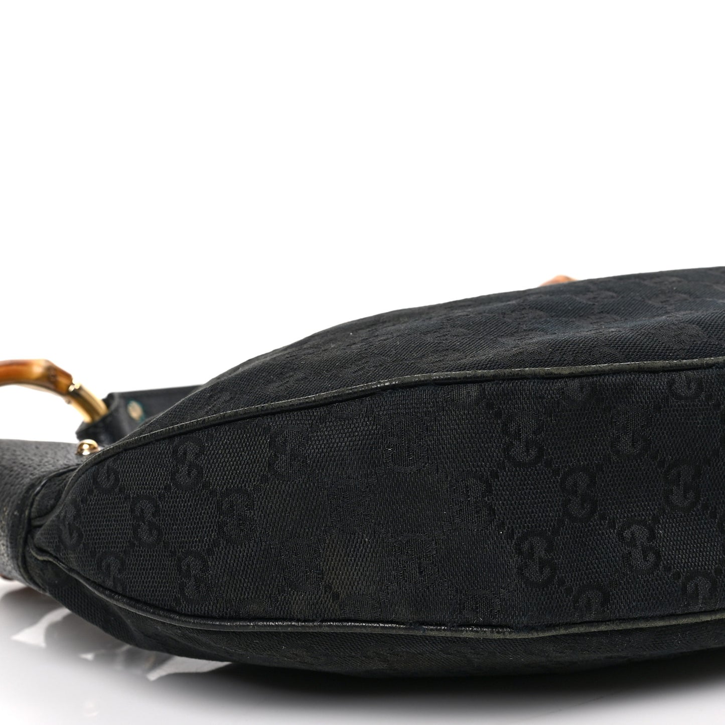 Monogram Half Moon Bamboo Ring Hobo Black