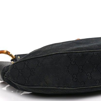 Gucci Monogram Half Moon Bamboo Ring Hobo Black 8 of 9