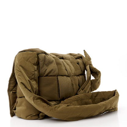 Bottega Veneta Nylon Intrecciato Padded Tech Maxi Cassette Bag Mud 3 of 9